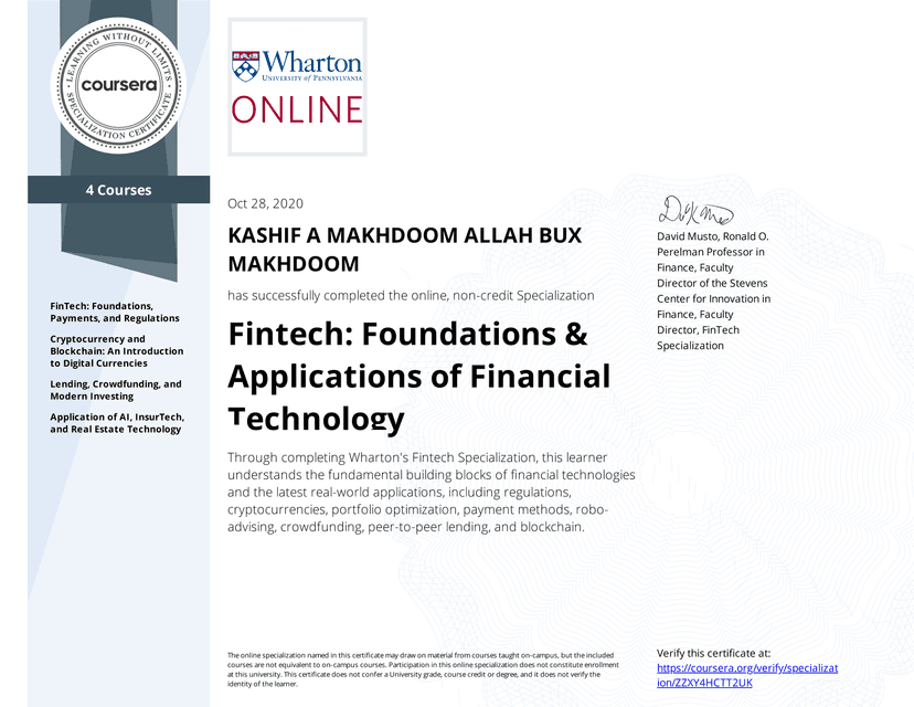 Fintech: Foundation & Applications of Financial Technology