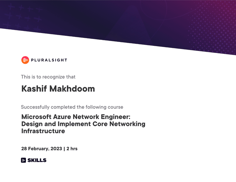 Microsoft Azure Network Engineer: Design and Implement Core Networking Infrastructure