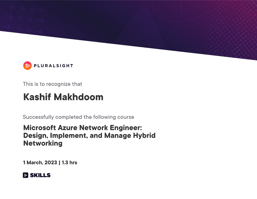 Microsoft Azure Network Engineer: Design, Implement, and Manage Hybrid Networking